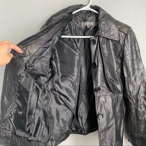 KENNETH COLE 100% Genuine Leather Black Jacket - Picture 5 of 11